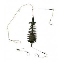 Годівниця для лову риби, оснащена, Carp Profi, Конус, фарбована, 3 гачки, 60г